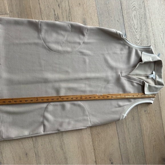 Spanx Women's Airpique Sleeveless Polo Dress Tan XL - Picture 2 of 7